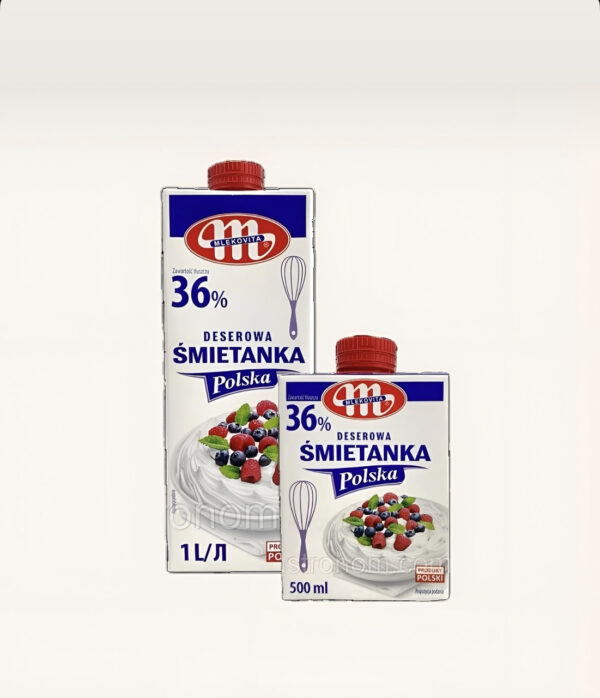 Вершки ультрапастеризовані Smietanka (Сметанка) Mlekovita, 36%